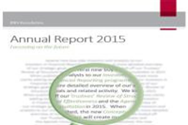 انتشار گزارش سالانه 2015 بنیاد